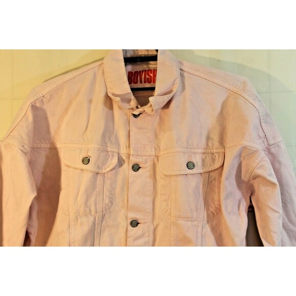 Boyish By Her Jean Jacket Oversized Pink Panther Denim Womens Size XL - Picture 3 of 8